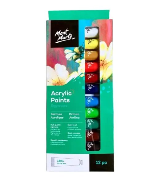Mont Marte Acrylic Paints (Signature) 12pcs (12ml x 12)