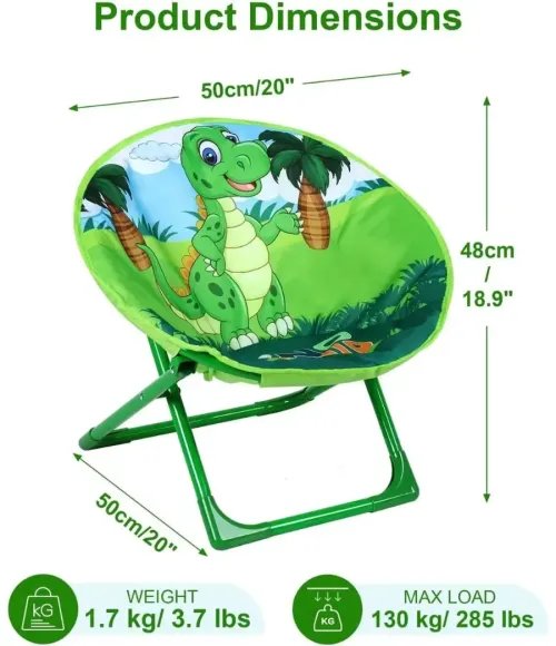 Kids Moon Chair  Camping Chairs - Folding Lightweight Comfy Chairs