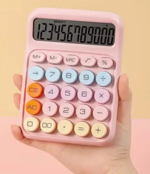 Mechanical Switch Calculator, 12 Digit Large LCD Display