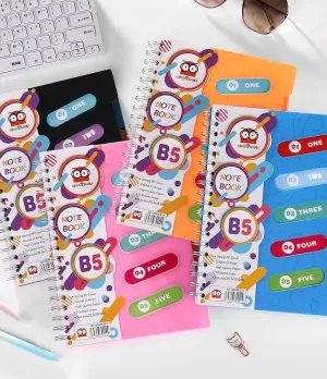 Ring Coli Notebook Size B5/A5 with Dividers