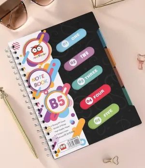 Ring Coli Notebook Size B5/A5 with Dividers