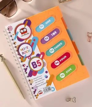 Ring Coli Notebook Size B5/A5 with Dividers