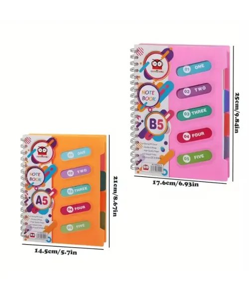 Ring Coli Notebook Size B5/A5 with Dividers