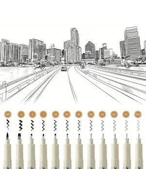 6-9-12 Pack of Drawing Pens: Perfect for Anime, Sketching, Calligraphy, and More