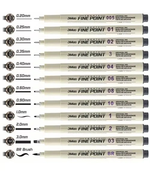 6-9-12 Pack of Drawing Pens: Perfect for Anime, Sketching, Calligraphy, and More