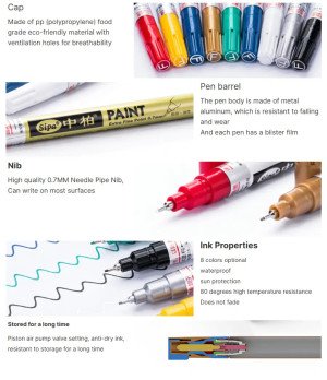Sipa SP150 0.7mm High Performance Multicolor Marker Pen