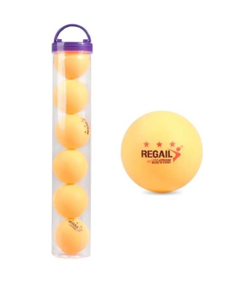 6pc 40mm 3-Star ABS Super Durable Table Tennis Balls