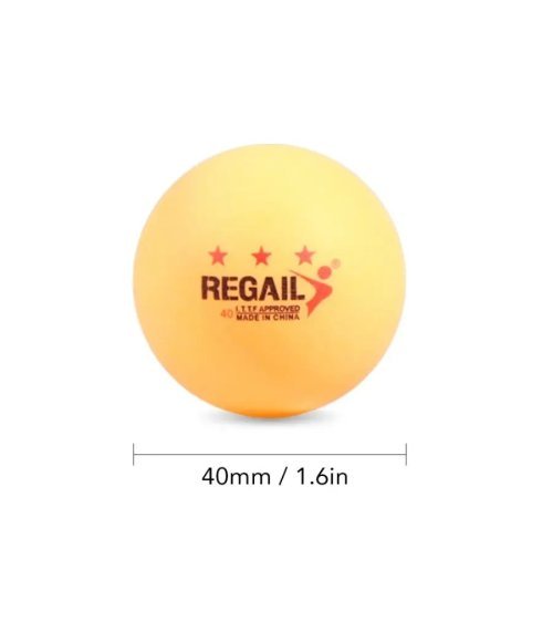 6pc 40mm 3-Star ABS Super Durable Table Tennis Balls