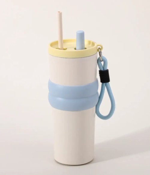 720ml Steel Thermal thermos Mug with Lid and Straw