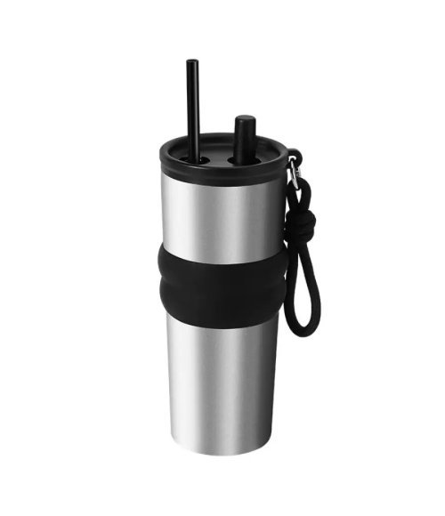 720ml Steel Thermal thermos Mug with Lid and Straw