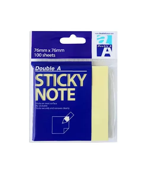 Double A Sticky Note 76x76mm 100sheets/pack