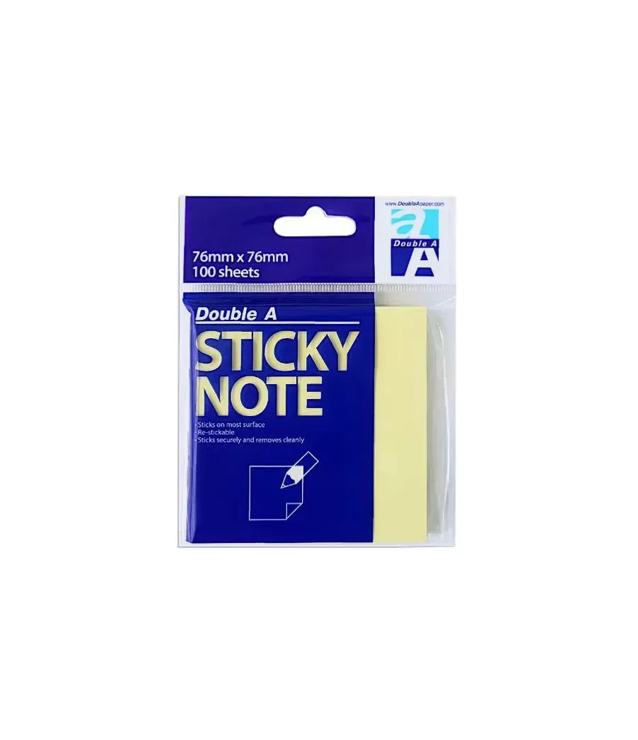 Double A Sticky Note 76x76mm 100sheets/pack