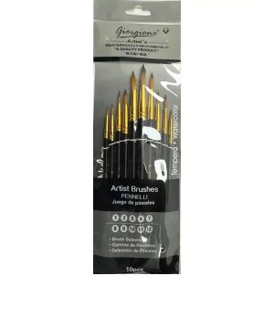 Giorgione 10-Piece Nylon Brush Set