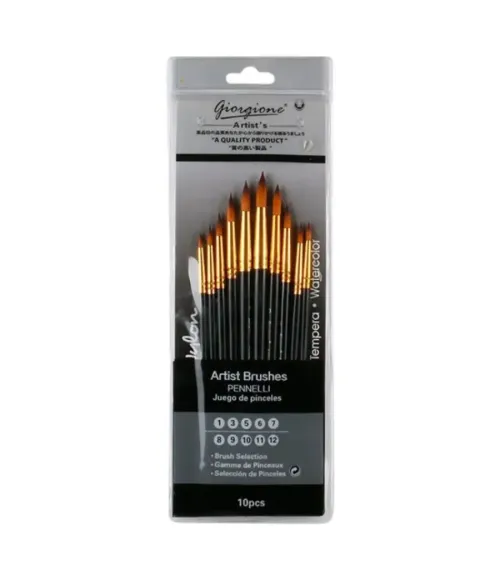Giorgione 10-Piece Nylon Brush Set