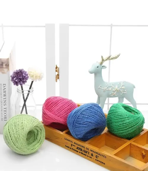 DIY vintage-style photo clips made of colored hemp rope, 3mm thick, 25 meters