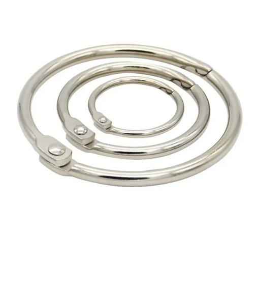 Binder Ring, Metal Book Ring Paper Ring Holder  Loose Leaf Binder Ring Clip 50pc pack