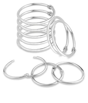 Binder Ring, Metal Book Ring Paper Ring Holder  Loose Leaf Binder Ring Clip 50pc pack