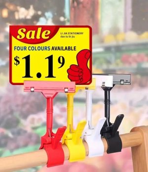 Colorful Shelf Price Label, Display Plastic Pop Holder Clips, Price Tag Holder, Price tag Display