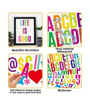 Alphabet and number stickers, 1-inch bold vinyl self-adhesive crafts, DIY gift sets, scrapbook stickers