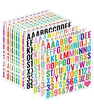 Alphabet and number stickers, 1-inch bold vinyl self-adhesive crafts, DIY gift sets, scrapbook stickers