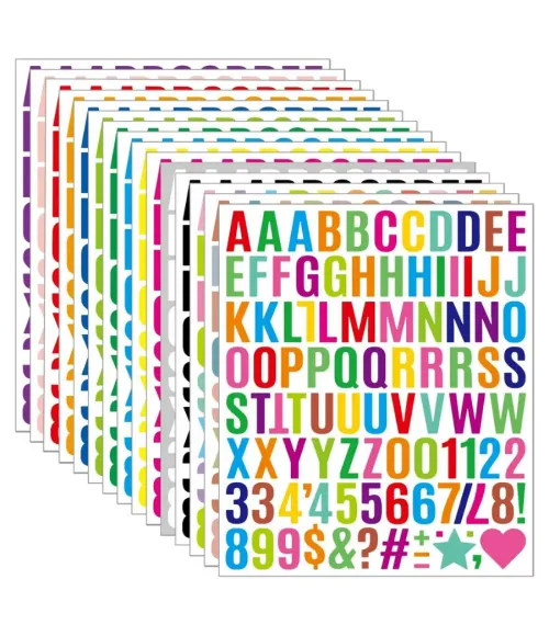 Alphabet and number stickers, 1-inch bold vinyl self-adhesive crafts, DIY gift sets, scrapbook stickers