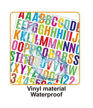 Alphabet and number stickers, 1-inch bold vinyl self-adhesive crafts, DIY gift sets, scrapbook stickers