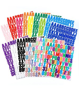 Alphabet and number stickers, 1-inch bold vinyl self-adhesive crafts, DIY gift sets, scrapbook stickers