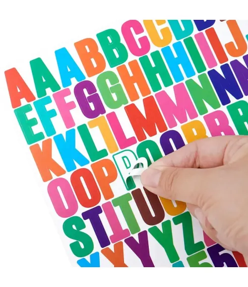 Alphabet and number stickers, 1-inch bold vinyl self-adhesive crafts, DIY gift sets, scrapbook stickers