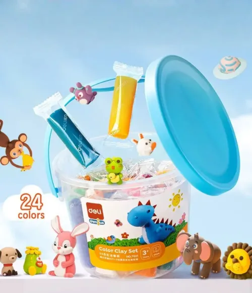 Deli 24-color Student Modeling Clay Set