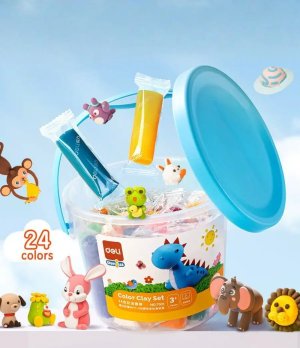 Deli 24-color Student Modeling Clay Set