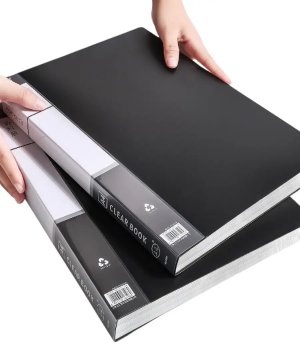 A4 folder, transparent insert booklet, document organizer, file folder