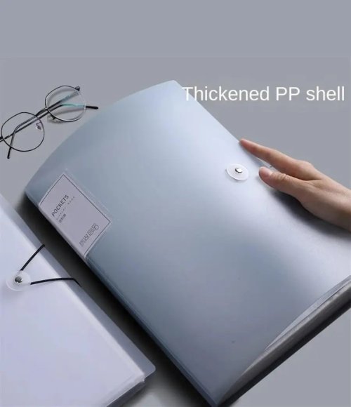 File Folders A4 Color Transparent Folder Document Large Capacity Dustproof Waterproof File Organizer