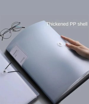 File Folders A4 Color Transparent Folder Document Large Capacity Dustproof Waterproof File Organizer