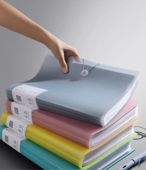 File Folders A4 Color Transparent Folder Document Large Capacity Dustproof Waterproof File Organizer