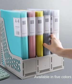 File Folders A4 Color Transparent Folder Document Large Capacity Dustproof Waterproof File Organizer
