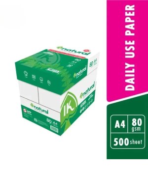 IK Natural 500s 80gsm A4 paper (500 sheets/ream)