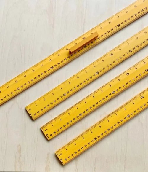 1M Wooden Ruler with Grip High Definition Scale