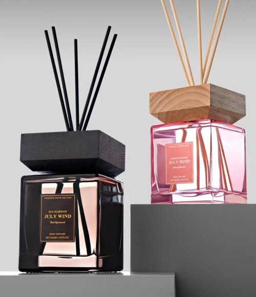 500ml flameless aromatherapy diffuser for hotel bathrooms and home Reed Diffuser