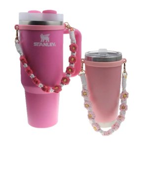 Hand-woven Water Bottle Handle Strap, Silicone Elastic Cup Ring Sling