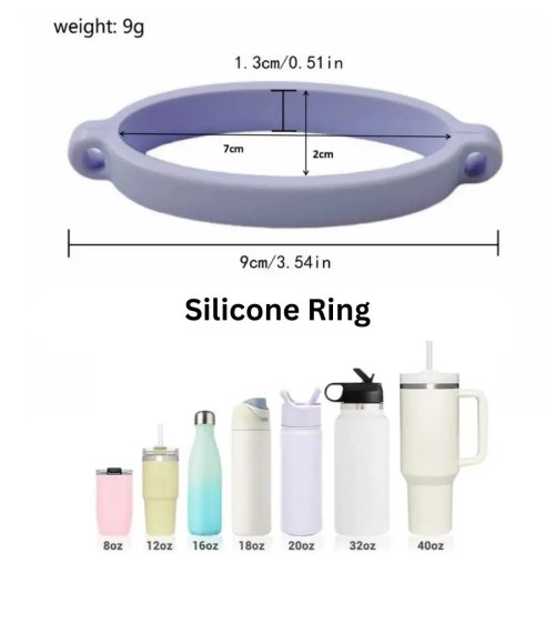Hand-woven Water Bottle Handle Strap, Silicone Elastic Cup Ring Sling