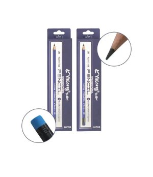 YALONG / Wooden pencil set, 2B, 12 pcs