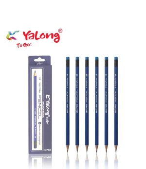 YALONG / Wooden pencil set, 2B, 12 pcs