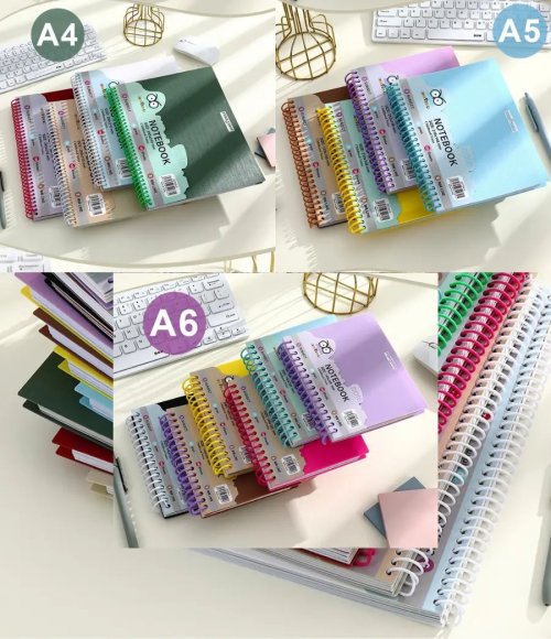 Spiral Notebook with Color Dividers A4 A5 A6