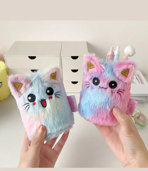 Cute Plush Animal Pencil Holder Desk Organizer