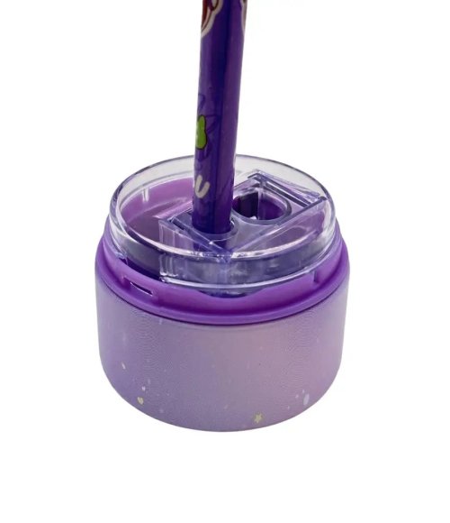 Cute 2 Hole Pencil Sharpener with Rotating Lid for Kids