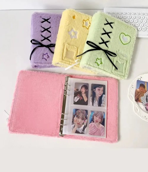 Cute Plush Photocard Album Binder A5