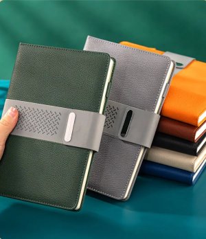 A5 PU Leather Notebook with Strap 100 Sheets 100g Paper
