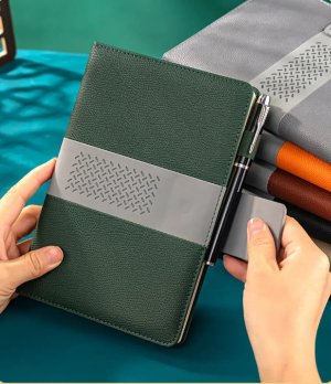 A5 PU Leather Notebook with Strap 100 Sheets 100g Paper