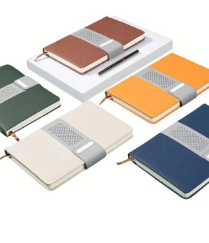 A5 PU Leather Notebook with Strap 100 Sheets 100g Paper