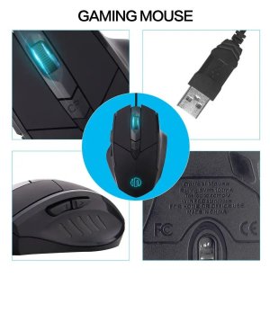 inphic USB Wired Mouse 4800 DPI Ergonomic PC Computer Laptop Gaming Mouse